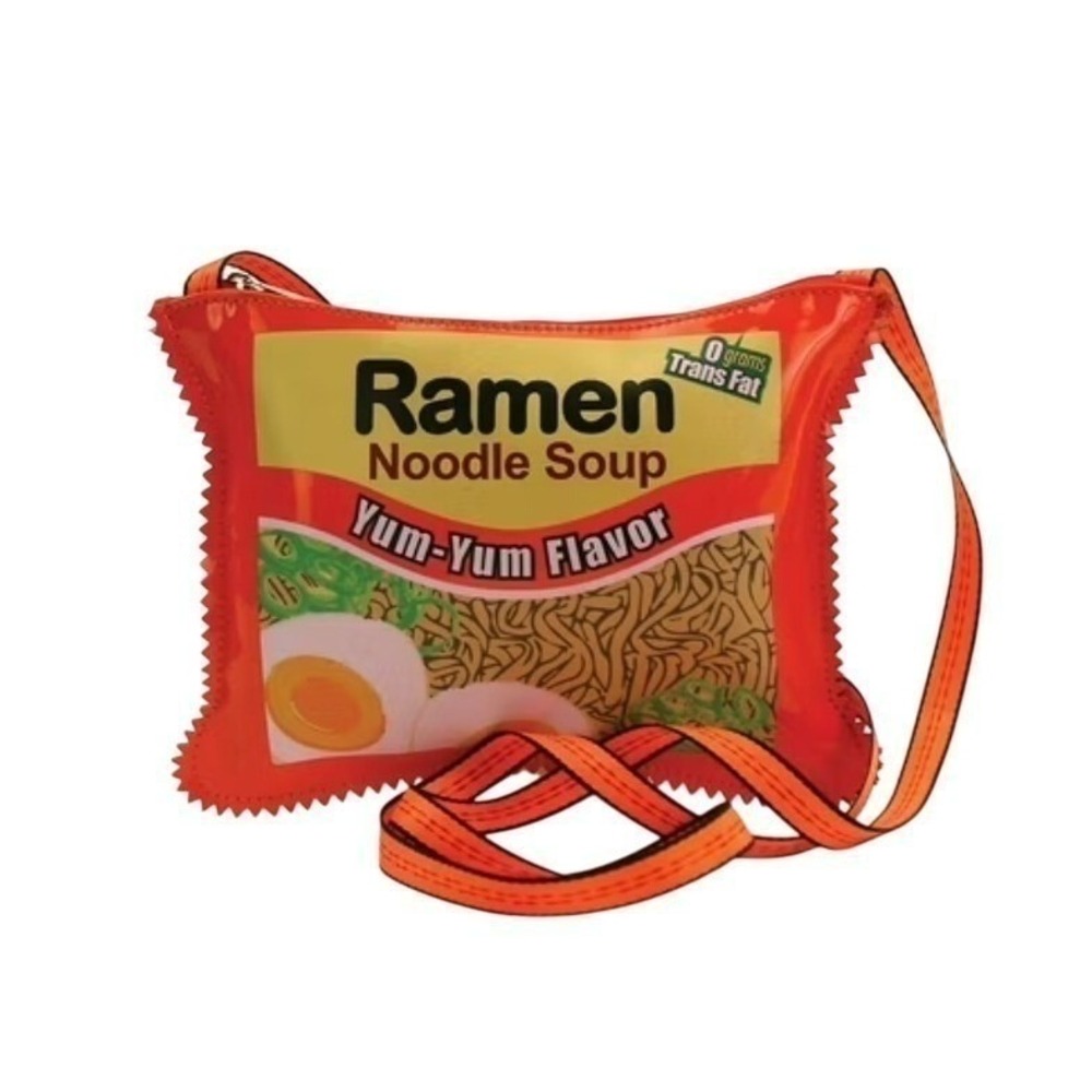 Comeco Sleepyville Critters Instant‎ Ramen Noodle Soup Crossbody Bag Vinyl